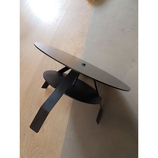 Blendelokk for røykrør, ø80 - 125 mm, (lokk ø130 mm total), sort