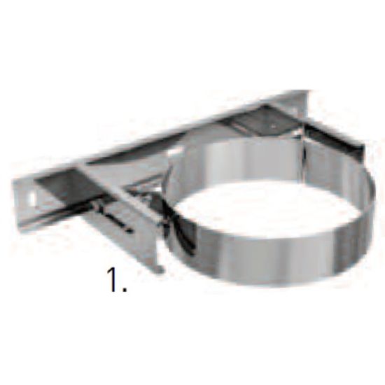 Dw gassrør ø200 monteringsbrakett 5-15cm (130/200rør)