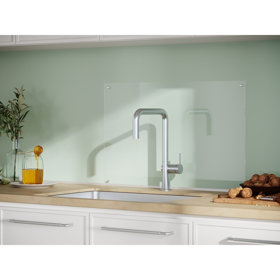 Glassplate / Splashguard klart glass 700 mm