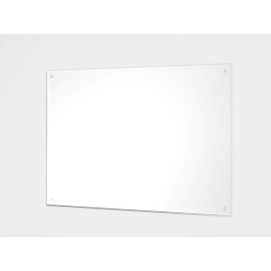 Glassplate / Splashguard hvitt glass 700 mm