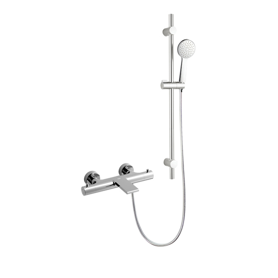 Dusjsett gaia eco m/ tide badekarsbatteri krom