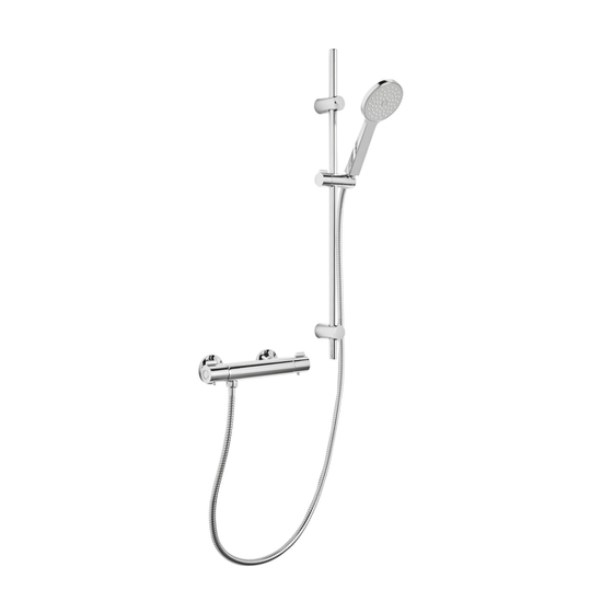 Dusjsett gaia eco m/ rustfri slange og smartmix dusjbatteri krom