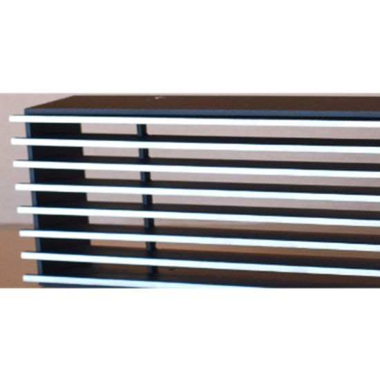 Ventilrist rail+ stål/svart b350h150mm m/kassett 385cm²