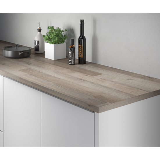 Oak Dark Benkeplate i laminert spon - 29x4100x610 mm