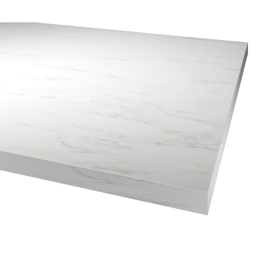 627 Marble White Benkeplate i laminert spon - 29x3020x610 mm
