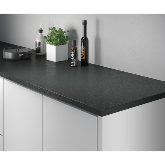 1049 Lava Black Benkeplate i laminert spon - 29x3020x610 mm