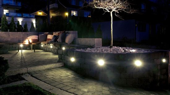 Hullboring for belysning i Aaltvedt støttemur eller mur, Ø60mm