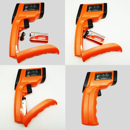 Infrarød termometer, Thermo laser, digital, pistol