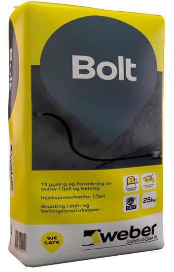Boltemørtel, Weber Bolt, 25 kg sekk