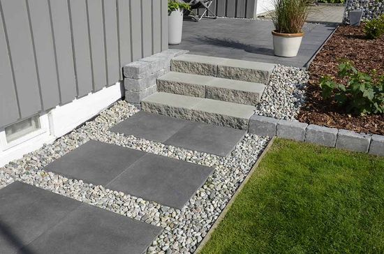 Helle, Lava AC, 60 x 60 x 4 cm, sort antrasitt, fra Asak