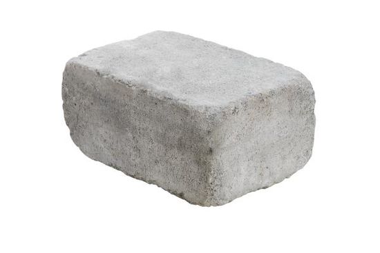 Rådhus støttemur, mur / kantstein / endeblokk, 1/1 stein, Gråmix, fra Aaltvedt