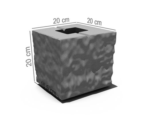 Knekt Støttemur, 1/2 stein, Grå, fra Aaltvedt