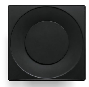 Avtrekksventil, til og fra -luftventil, ø125 mm, med ramme, firkantet, sort