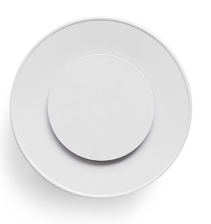 Avtrekksventil, til og fra -luftventil, ø125 mm, med ramme, rund, hvit