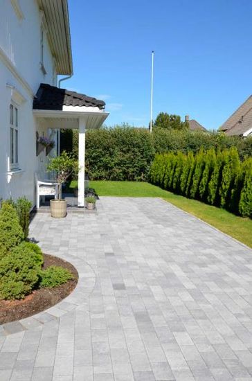 Relieff belegningsstein, 20 x 13,5 x 6 cm, Gråmix, fra Asak