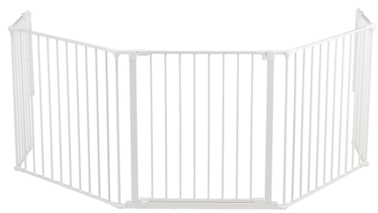Barnesikringsgitter, hvit, Olaf, ekstra bred 90 - 278 cm