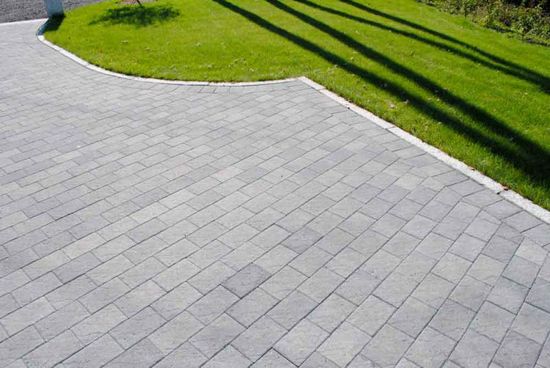 Relieff 1/2 stein beleggningsstein, 10 x 13,5 x 6 cm, Gråmix, fra Asak