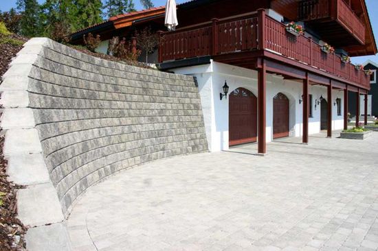 Mini Exclusive støttemur, 1/1-stein, 25 x 34 x 17 cm, Gråmix, fra Asak