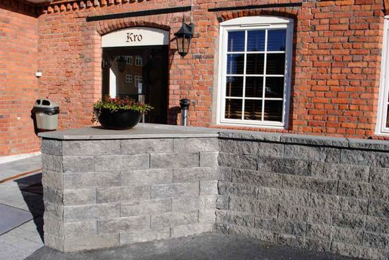 Splittblokk, 50 x 25 x 15 cm, Gråmix, fra Asak