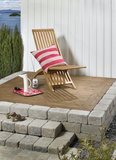 Rådhus Geoloc Mur, hjørnestein, 31 x 14,5 x 15,5 cm, brunmix, fra Aaltvedt