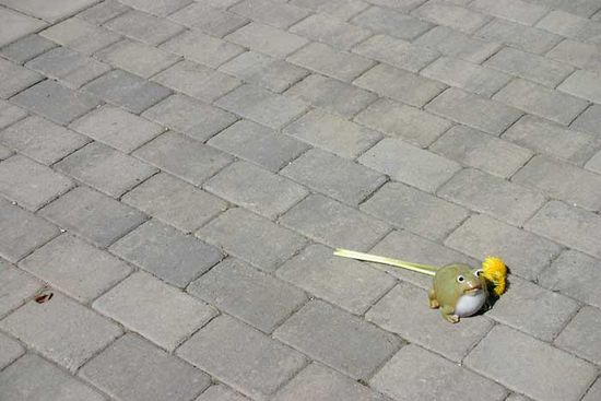 Asak - Borgstein liten pall, 21x14x6, Grå