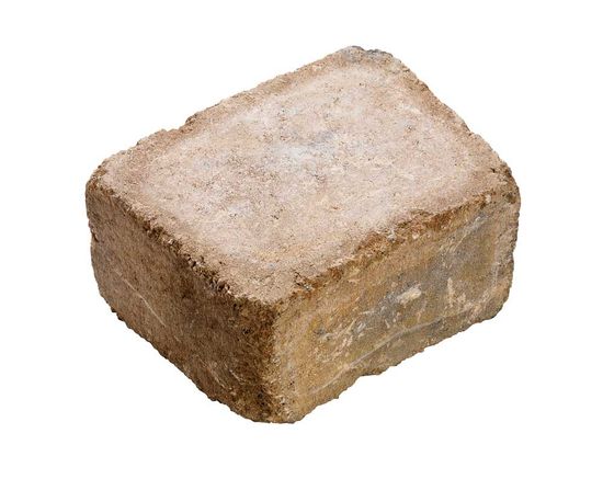 Mur Herregård, bue stein, 27/23,6 x 20 x 13,5 cm, brunmix, fra Asak