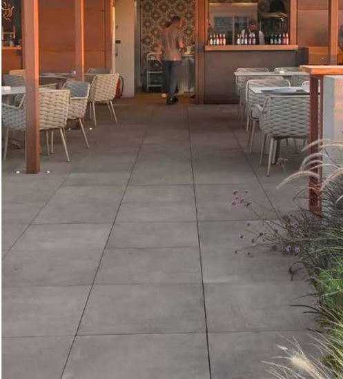 Helle, Cemento Smoke, keramisk helle, 3 cm, 60 x 60 cm, fra Aaltvedt