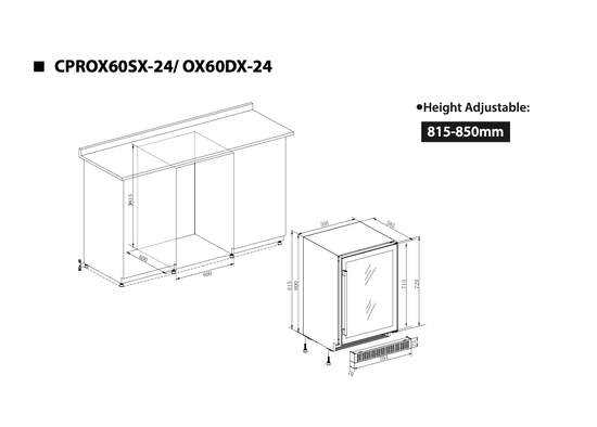 Vinskap, Copenhagen CPROX60SX-24, 1 sone, 40 flasker