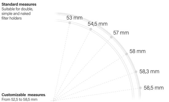 Kaffe tamper, automatisk,  konsistent trykk justerbar fra 10-30 kg