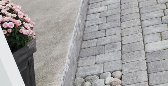 Aaltvedt Allé belegningsstein, gråmix, 6 cm, varierende størrelser