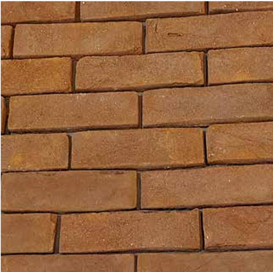 Fasadetegl, fasadestein, håndlaget, rødmix, 215 x 60 x 20 mm, pakke med 60 stk