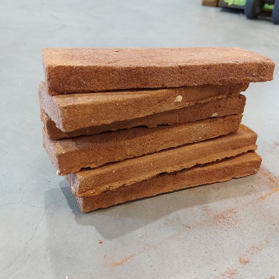 Fasadetegl, fasadestein, håndlaget, rødmix, 215 x 60 x 20 mm, pakke med 60 stk