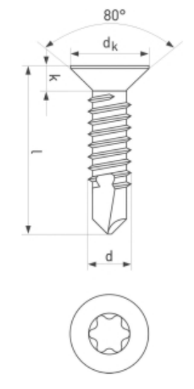 Monteringsskruer for stålstender, 200 stk, fra Fibo 