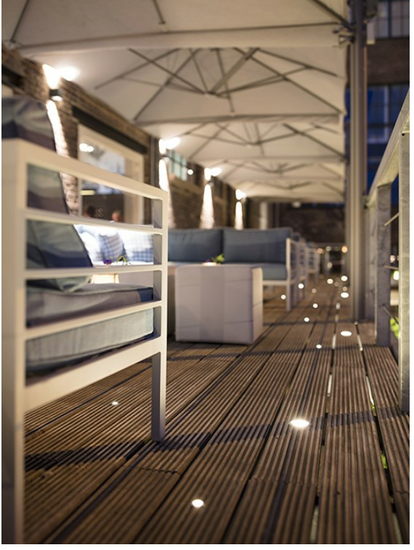 Utelampe, Fusion ø60 mm, med ø68 mm ring, LED, fra In-Lite