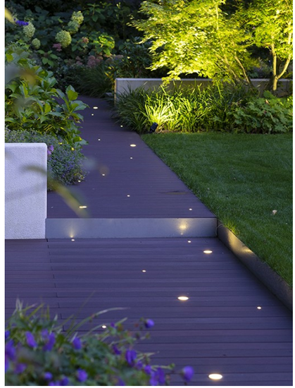 Utelampe, Fusion ø60 mm, med ø68 mm ring, LED, fra In-Lite