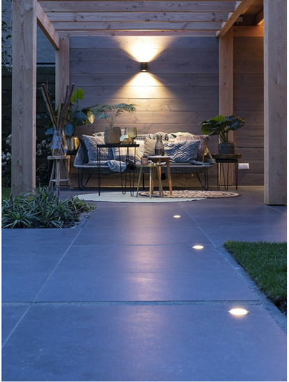 Utelampe, Fusion ø60 mm, med ø68 mm ring, LED, fra In-Lite