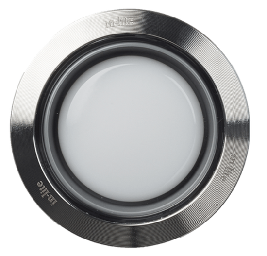 Utelampe, Fusion ø60 mm, med ø68 mm ring, LED, fra In-Lite