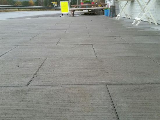 Gangbaneheller, Børstet overflate, 60 x 60 x 10 cm, Grå, fra Aaltvedt