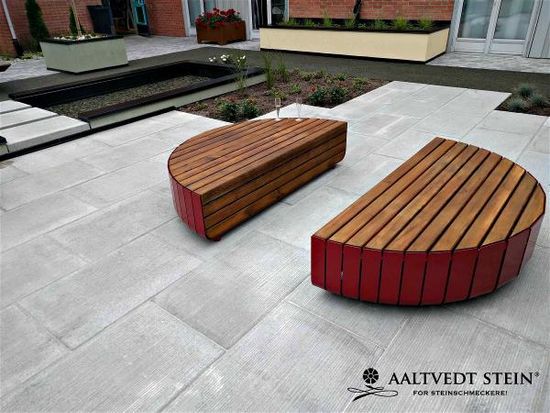 Gangbaneheller, Børstet overflate, 60 x 60 x 10 cm, Grå, fra Aaltvedt