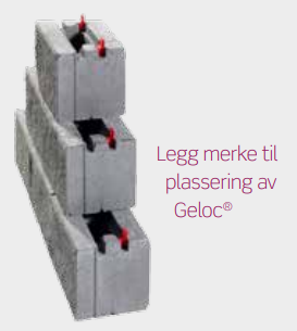 Geoloc monteringsknott, rød, 50 stk, til Rådhus og Knekt støttemur, fra Aaltvedt 