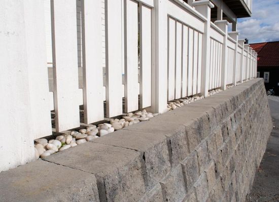 Mini Exclusive støttemur, 1/1-stein, 25 x 34 x 17 cm, Gråmix, fra Asak