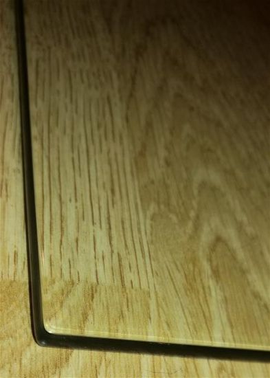 Glassplate, peisplate, 90 x 70 cm, 6 mm herdet klar glass