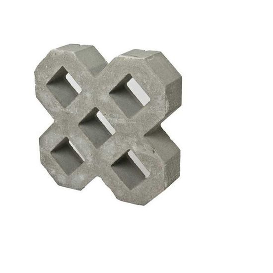 Gressarmeringsstein, belegningsstein, str. 40 x 40 x 10 cm, grå, fra Asak