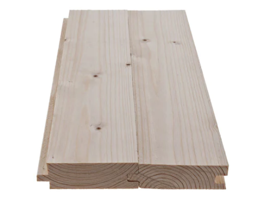Gulvbord, gran, 28 x 95 mm, endepløyd