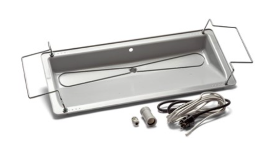 Dryppanne, plast, med varmekabel, 1000 x 400 x 124 mm