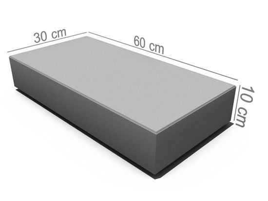 Gangbaneheller, Børstet, 30 x 60 x 10 cm, Grå, fra Aaltvedt