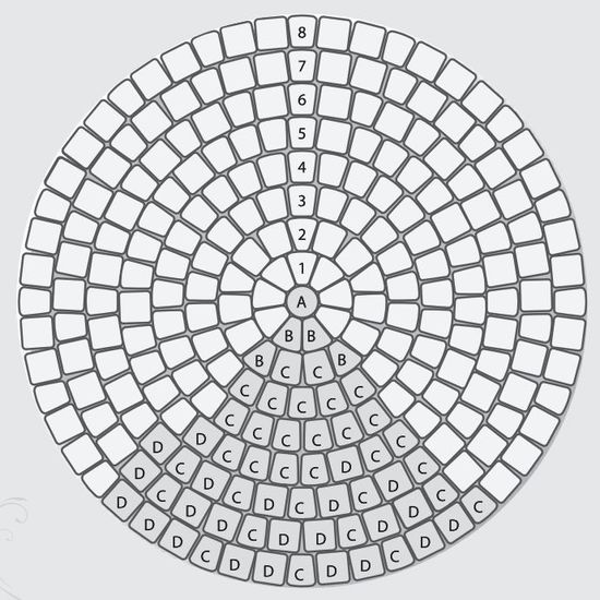 Sirkel, Herregårdstein sirkel, 2,3 meter i diameter, rødmix, fra Asak
