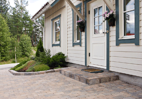 Herregårdstein belegningstein, 20 x 13,5 x 6 cm, Brunmix, fra Asak