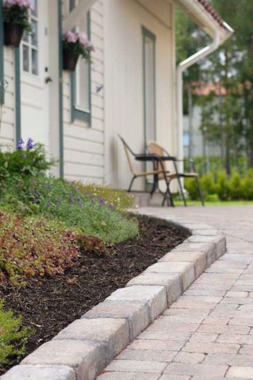 Kantstein Herregård, 30 x 13,5 x 13,5 cm, Brunmix, fra Asak