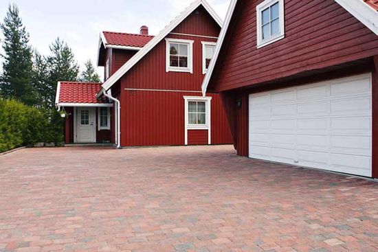 Asak - Herregårdstein kvadrat liten pall, 13,5x13,5x6, Rødmix